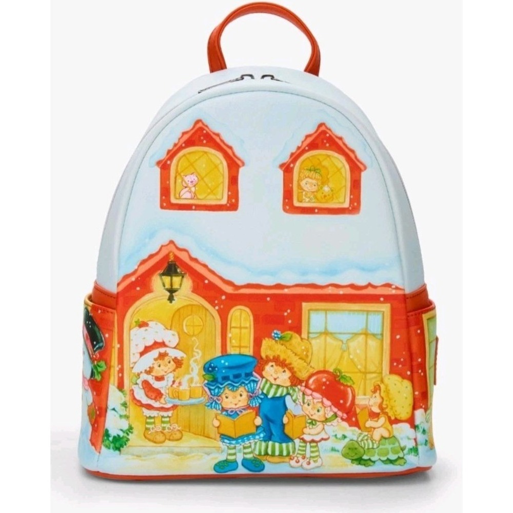 NWT Loungefly Strawberry Shortcake And Friends Caroling‎ Holiday Mini Backpack